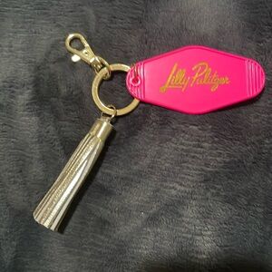 Lilly Pulitzer Pink and Gold Keychain